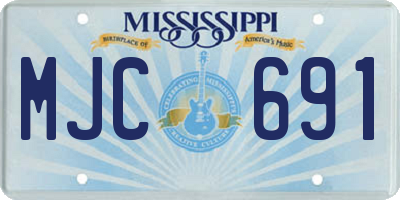 MS license plate MJC691