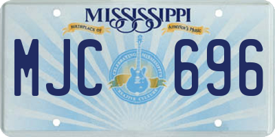 MS license plate MJC696