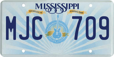 MS license plate MJC709