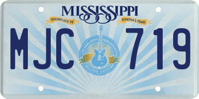 MS license plate MJC719