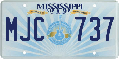 MS license plate MJC737