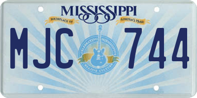MS license plate MJC744
