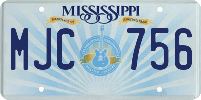 MS license plate MJC756