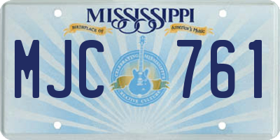 MS license plate MJC761