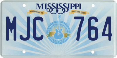 MS license plate MJC764