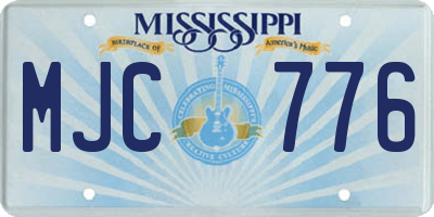 MS license plate MJC776