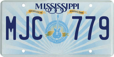 MS license plate MJC779