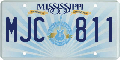 MS license plate MJC811