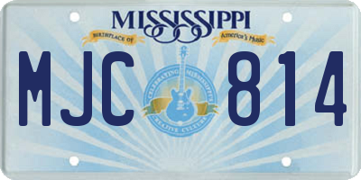 MS license plate MJC814