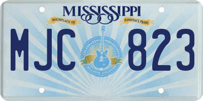 MS license plate MJC823