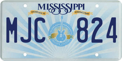 MS license plate MJC824