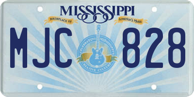 MS license plate MJC828