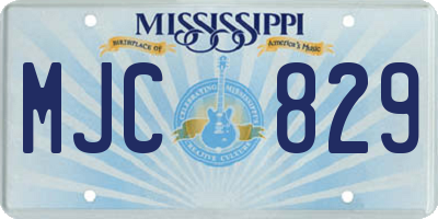 MS license plate MJC829