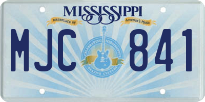 MS license plate MJC841