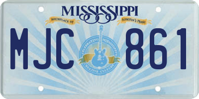 MS license plate MJC861