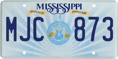 MS license plate MJC873