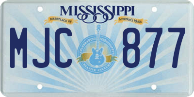 MS license plate MJC877