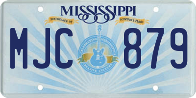 MS license plate MJC879