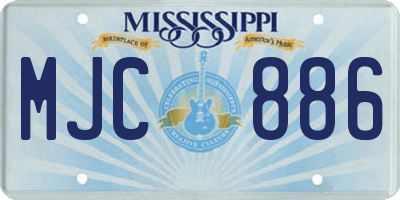 MS license plate MJC886