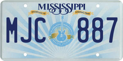 MS license plate MJC887