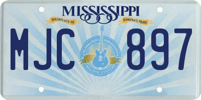 MS license plate MJC897
