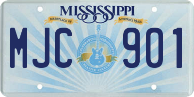 MS license plate MJC901