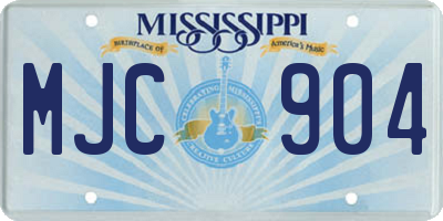 MS license plate MJC904