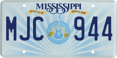 MS license plate MJC944