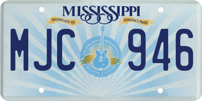 MS license plate MJC946