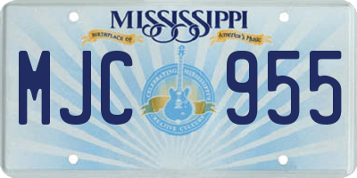 MS license plate MJC955