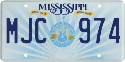 MS license plate MJC974