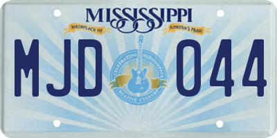 MS license plate MJD044