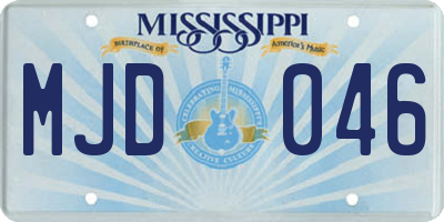 MS license plate MJD046