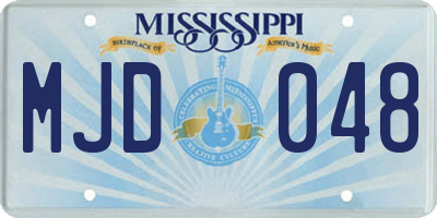 MS license plate MJD048