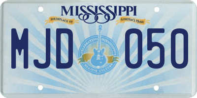 MS license plate MJD050