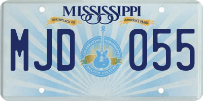 MS license plate MJD055