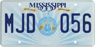 MS license plate MJD056