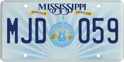MS license plate MJD059