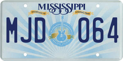 MS license plate MJD064
