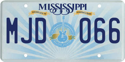 MS license plate MJD066