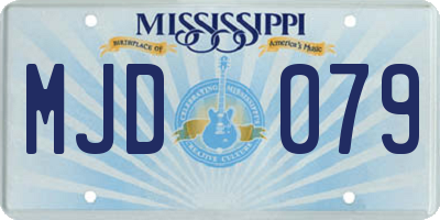 MS license plate MJD079