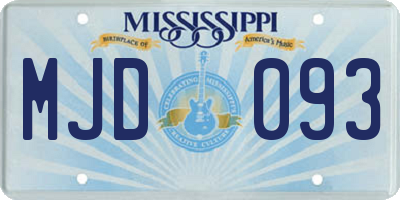 MS license plate MJD093