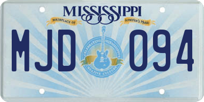 MS license plate MJD094