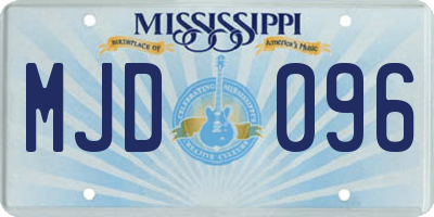 MS license plate MJD096