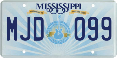MS license plate MJD099