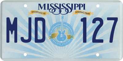 MS license plate MJD127