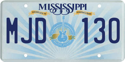 MS license plate MJD130