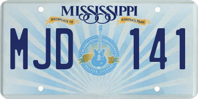 MS license plate MJD141