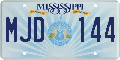 MS license plate MJD144