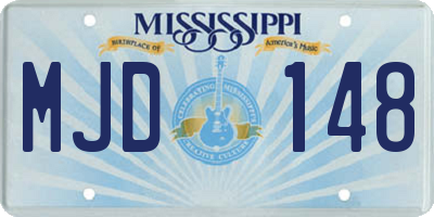 MS license plate MJD148